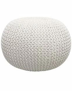 Pasargad Home Santorini Cotton Pouf