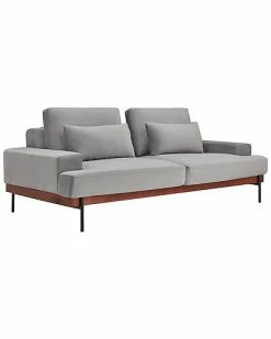 Armen Living Monet 86In Mid-Century Modern Velvet Sofa Home