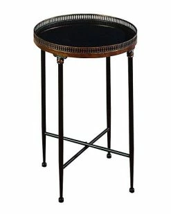 Peyton Lane Metal Marble Tea Table Home