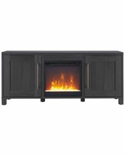 Abraham + Ivy Chabot Rectangular Tv Stand With Crystal Fireplace For Tv'S Up To 65in Home