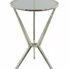 Peyton Lane Silver Aluminum Modern Accent Table Home -Shop Style Sales 3050730744 RLLD 1