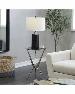 Peyton Lane Silver Aluminum Modern Accent Table Home -Shop Style Sales 3050730744 RLLD 2