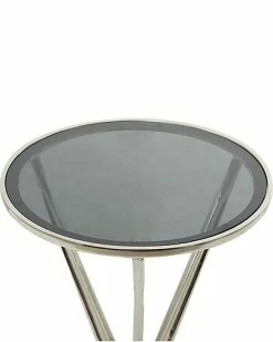 Peyton Lane Silver Aluminum Modern Accent Table Home -Shop Style Sales 3050730744 RLLD 3
