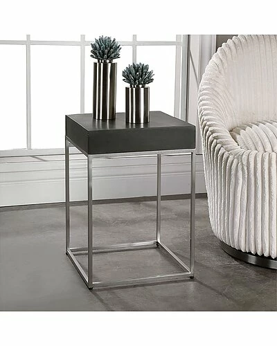 Uttermost Jase Black Concrete Accent Table Home 4 Uttermost Jase Black Concrete Accent Table Home - Image 2