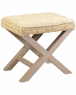 East At Main At Main Lila Rafia Ottoman Home