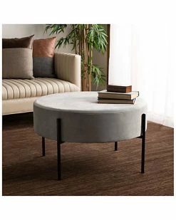 Safavieh Lisbon Round Cocktail Ottoman Home -Shop Style Sales 3050749403 RLLD 3