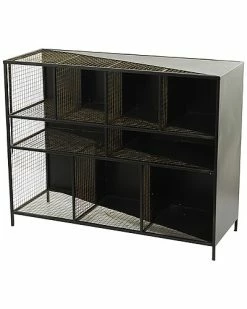 Peyton Lane Industrial Black Metal Console Table Home