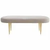 Safavieh Couture Nne Velvet Oval Bench Home