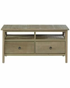 Linon Furniture Candler Driftwood TV Stand Home