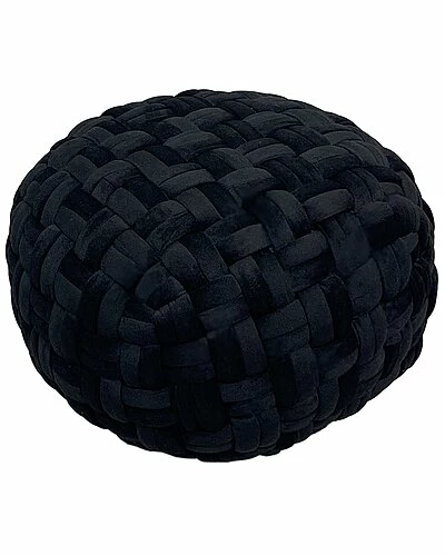 Harkaari Basket Weave Velvet Pouf Home 3 Harkaari Basket Weave Velvet Pouf Home