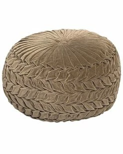 Harkaari Smocking Cotton Velvet Pouf Home
