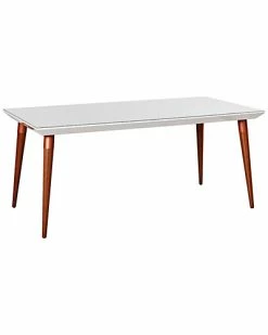 Manhattan Comfort Utopia 62.99in Modern Beveled Rectangular Dining Table Home