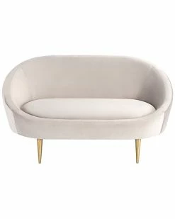Safavieh Couture Razia Channel Tufted Tub Loveseat Home