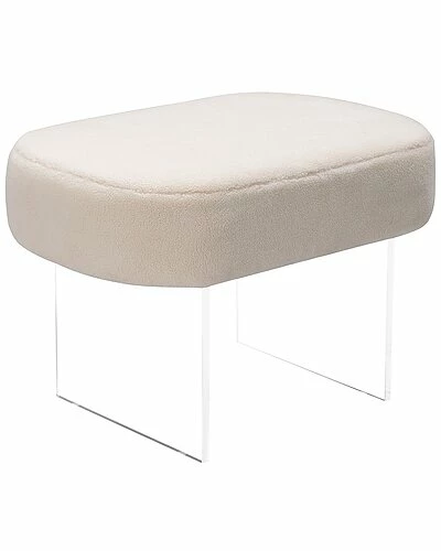 Safavieh Couture Warren Faux Sheepskin Ottoman Home 4 Safavieh Couture Warren Faux Sheepskin Ottoman Home - Image 2