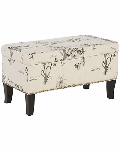Linon Furniture Tahlia Botanical Ottoman Home 3 Linon Furniture Tahlia Botanical Ottoman Home