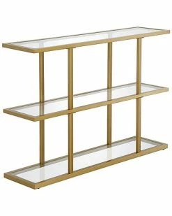 Abraham + Ivy Yeardley Brass Finish Console Table Home