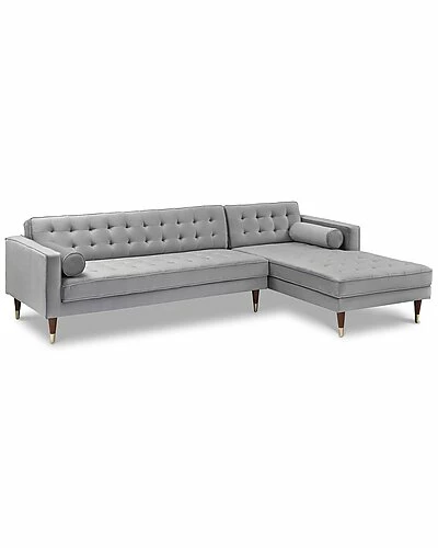 Armen Living Somerset Velvet Mid Century Modern Right Sectional Sofa Home 3 Armen Living Somerset Velvet Mid Century Modern Right Sectional Sofa Home