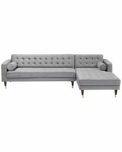 Armen Living Somerset Velvet Mid Century Modern Right Sectional Sofa Home 8 Armen Living Somerset Velvet Mid Century Modern Right Sectional Sofa Home -Shop Style Sales 3050791382 RLLD 3