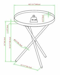 Hewson 18In 3-Leg Contemporary Side Table Home -Shop Style Sales 3050804655 RLLD 3