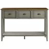 Hewson 3 Drawer Grey Buffet Table Home
