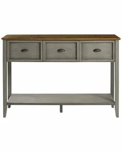 Hewson 3 Drawer Grey Buffet Table Home