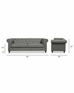 Jennifer Taylor Home Winston 91" Tufted Chesterfield Sofa 8 Jennifer Taylor Home Winston 91" Tufted Chesterfield Sofa -Shop Style Sales 3050805934 RLLD 3