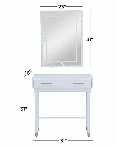 Peyton Lane 2pc Single-Drawer Console Table With Mirror Set Home 5 Peyton Lane 2pc Single-Drawer Console Table With Mirror Set Home - Image 3