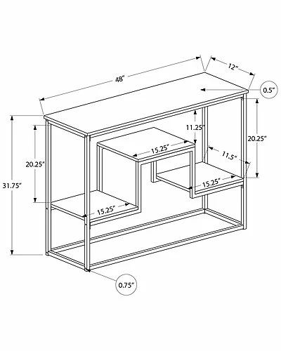 Monarch Specialties Console Table Home 5 Monarch Specialties Console Table Home - Image 3
