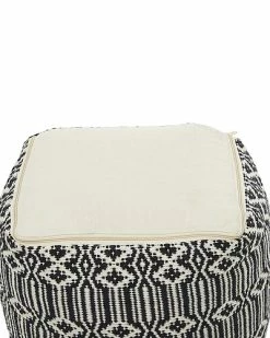 Peyton Lane Bohemian Black Polyester Pouf Home -Shop Style Sales 3050809688 RLLD 3