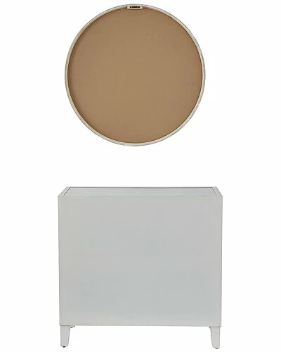 Peyton Lane Set Of 2 Contemporary White Wood Console Table With Mirror Home 7 Peyton Lane Set Of 2 Contemporary White Wood Console Table With Mirror Home - Image 5