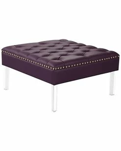 Chic Home Pierre Purple Ottoman