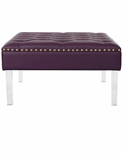 Chic Home Pierre Purple Ottoman 4 Chic Home Pierre Purple Ottoman - Image 2