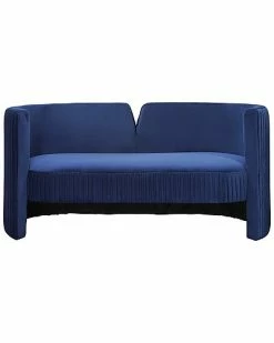 Sagebrook Home Pleated Velveteen Sofa