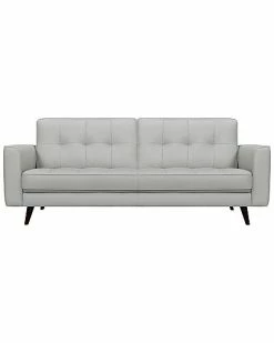 Armen Living Daeson 86In Mid-Century Modern Dove Leather Square Arm Sofa Home -Shop Style Sales 3050822743 RLLD 3