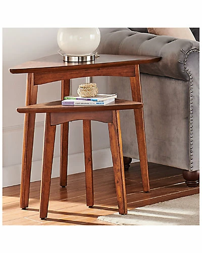 Alaterre Monterey 20in Round Mid-Century Modern Wood End Table Home 5 Alaterre Monterey 20in Round Mid-Century Modern Wood End Table Home - Image 3