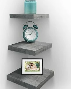 Sorbus Wood Tile Shelf Home
