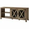 Hewson 58in Mesh Door Industrial Media Console Stand Home