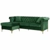 Chic Home Levin Velvet Left Sectional Sofa -Shop Style Sales 3050827897 RLLD 1