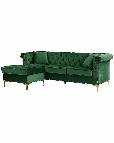 Chic Home Levin Velvet Left Sectional Sofa 3 Chic Home Levin Velvet Left Sectional Sofa