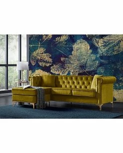 Chic Home Levin Velvet Left Sectional Sofa 7 Chic Home Levin Velvet Left Sectional Sofa -Shop Style Sales 3050827898 RLLD 3