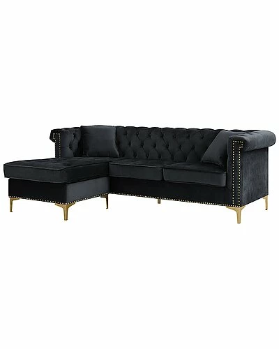 Chic Home Levin Velvet Left Sectional Sofa 3 Chic Home Levin Velvet Left Sectional Sofa