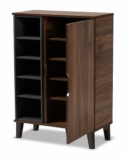 Baxton Studio Idina 1-Door Shoe Cabinet Home -Shop Style Sales 3050828750 RLLD 2