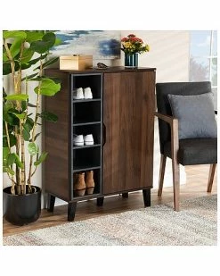 Baxton Studio Idina 1-Door Shoe Cabinet Home -Shop Style Sales 3050828750 RLLD 4