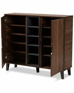 Baxton Studio Idina 2-Door Shoe Cabinet Home -Shop Style Sales 3050828752 RLLD 2