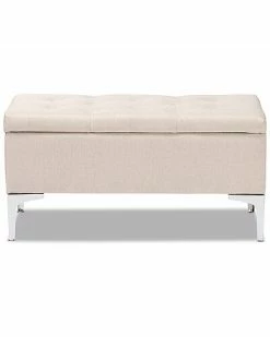 Baxton Studio Mabel Storage Ottoman Home