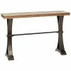 Peyton Lane Brown Industrial Wood Console Table Home
