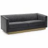 Armen Living Miranda Velvet And Gold Sofa Home