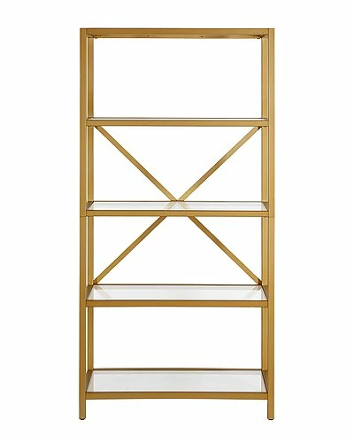 Abraham + Ivy Etta Brushed Brass Bookcase Home 3 Abraham + Ivy Etta Brushed Brass Bookcase Home
