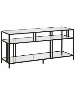 Alternative view of Abraham + Ivy Cortland TV Stand With Glass Shelves Home