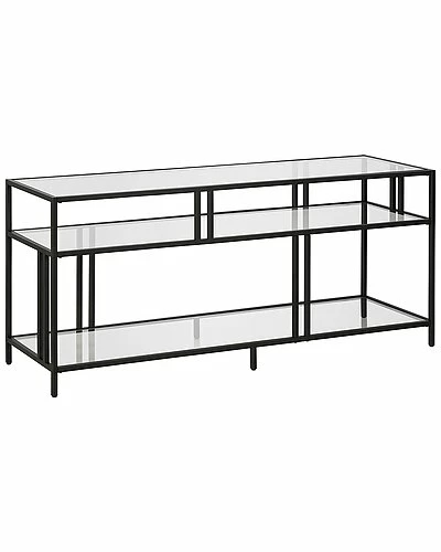 Abraham + Ivy Cortland TV Stand With Glass Shelves Home 4 Abraham + Ivy Cortland TV Stand With Glass Shelves Home - Image 2